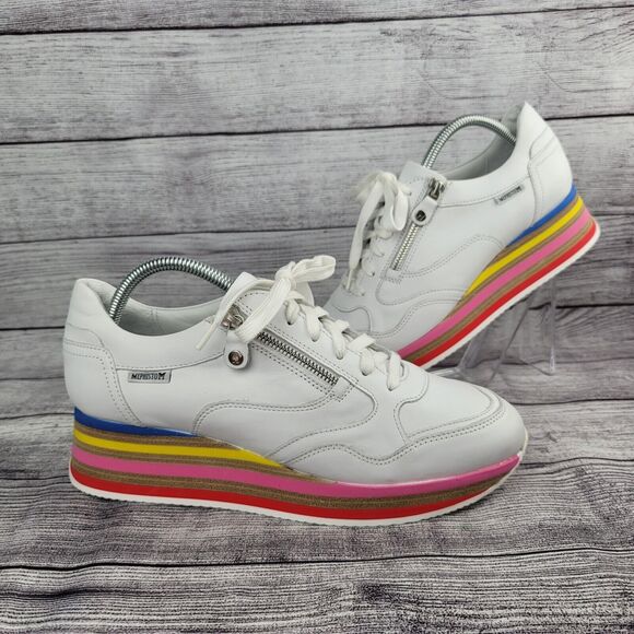 Mephisto Olimpia White Multicolor Sneakers Shoes Size US 10